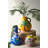 Kalalou Ceramic Palm Tree Vase with Handle – 10" Tall Tropical Decorative Accent
