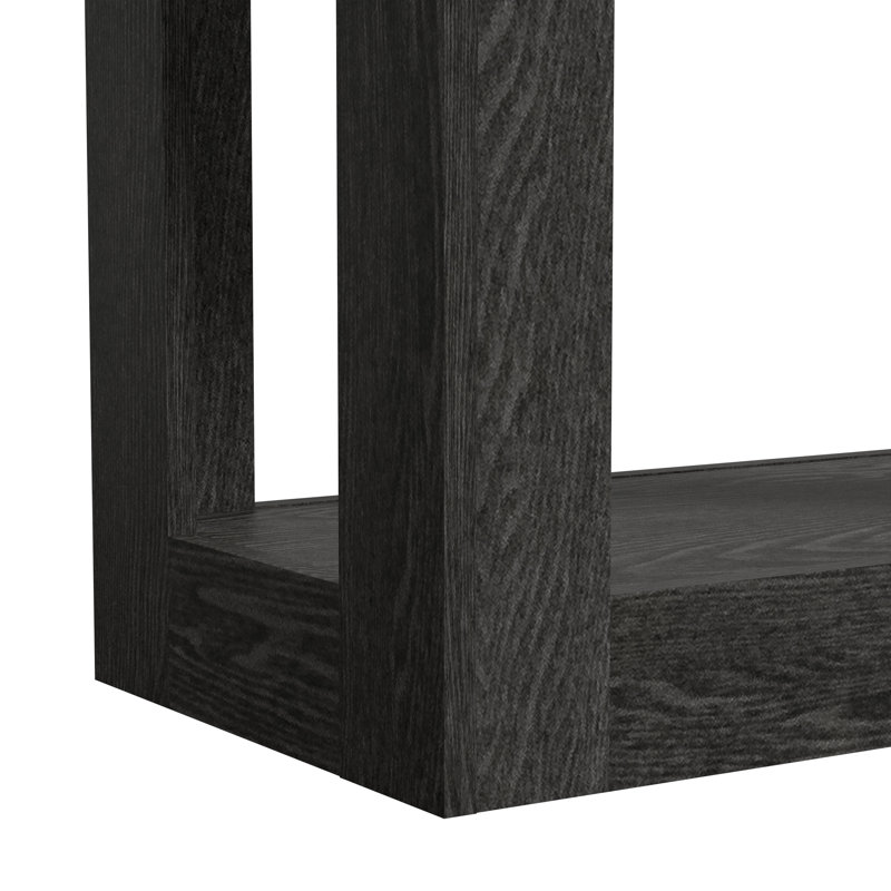 Allysyn 23.6" Contemporary Square End Table, Gray Wood