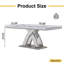 Modern Marble Dining Set, 70" Faux Marble Rectangle Table with X-Shaped Stainless Steel Base and Oval High-Back Chairs (Set of 7)-112383888-112383889