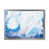 Toile argentée avec cadre d'angle fermé