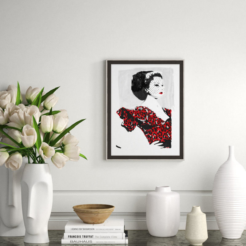 Allure 3' Framed Print on Glass