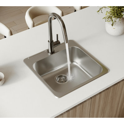 Cantrio 20-in Stainless Steel Top Mount Kitchen Sink