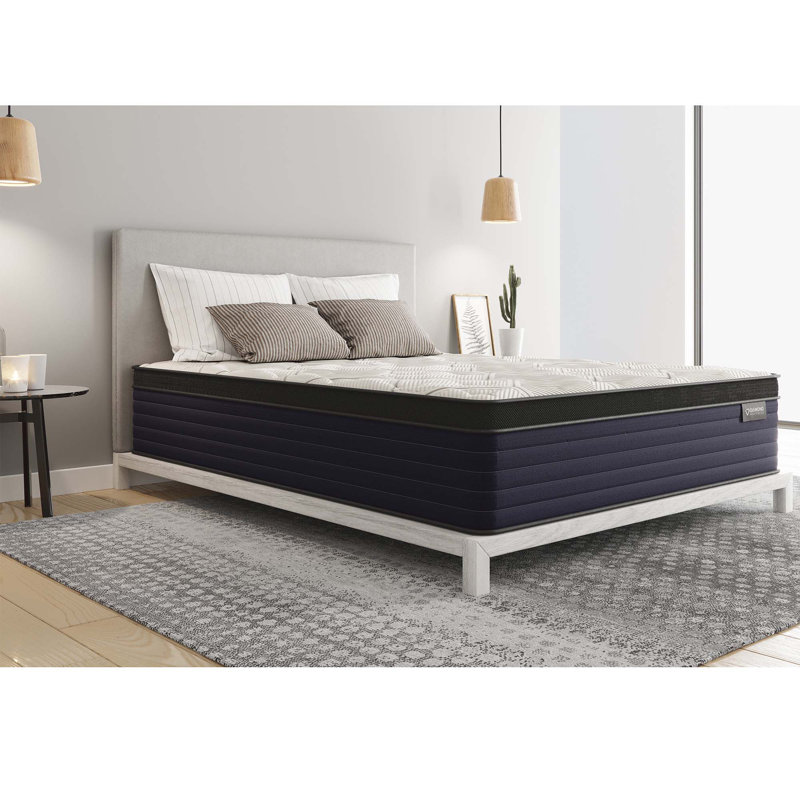 Cleo Cool Copper Ulta Support, mousse à mémoire de forme hybride avec luxueux plateau Euro 14 po, Très grand simple