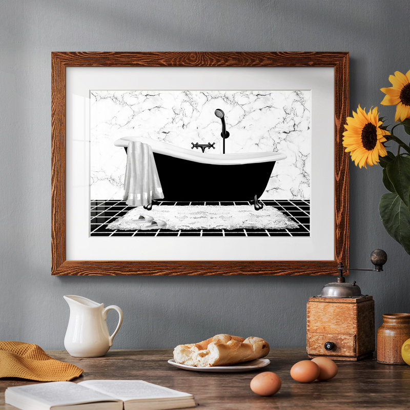 " Modern Bath I ", Maple Framed, 22" H x 32" W x 1.5" D