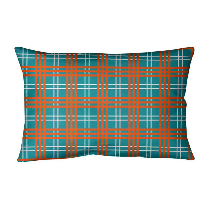 Housse de coussin Luxury Arizona, Turquoise / blanc / orange
