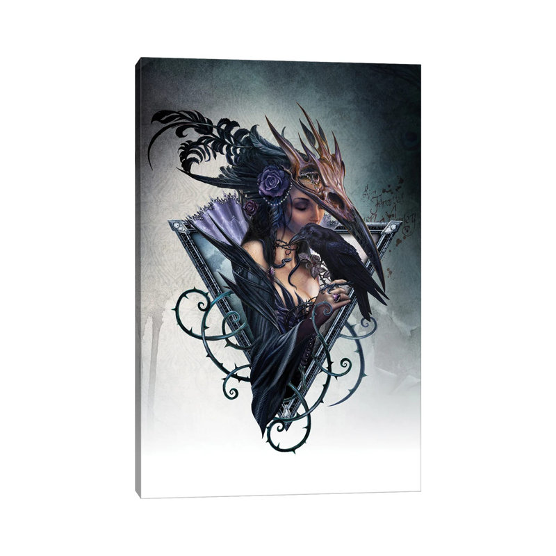 Corvus Arcanum, 12" H x 8" W x 0.75" D, No Mat, Wrapped Canvas