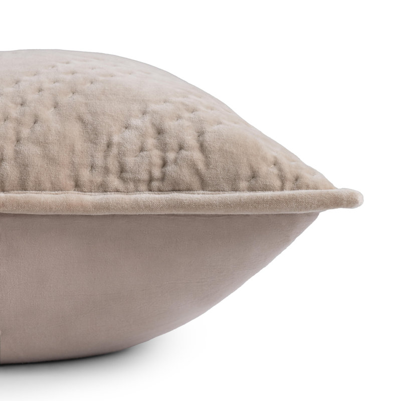 Elms Velvet Pebble Euro Sham, Beige, Euro