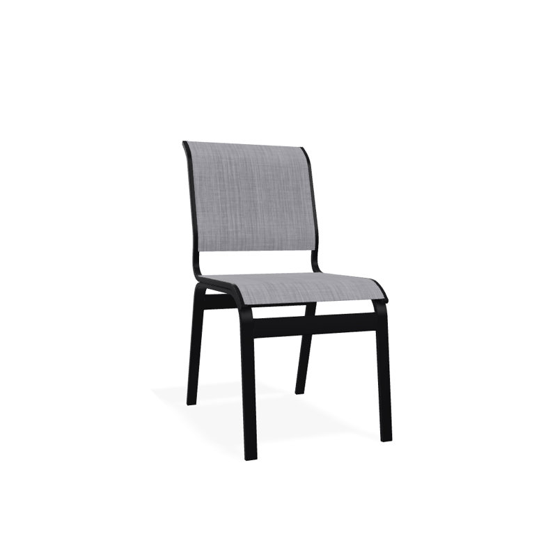 Chaise d'appoint de salle à manger Hiraku, Noir texturé, Bijou