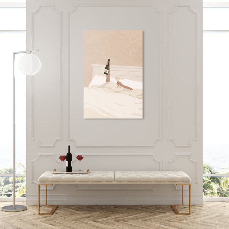 «I Toast For You Floater Frame», reproduction d'impression sur toile, H 24 po x l 16 po x P 1,5 po, Toile tendue