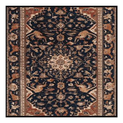 Tapis brun lavable à la machine