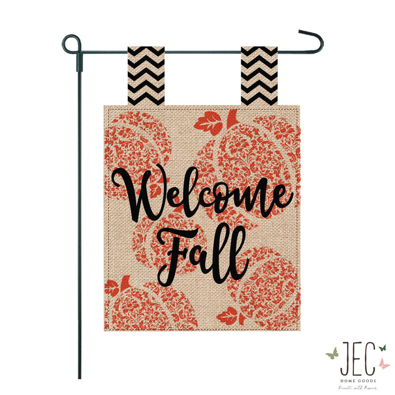 Drapeau de jardin 18 po x 13 po Welcome Fall
