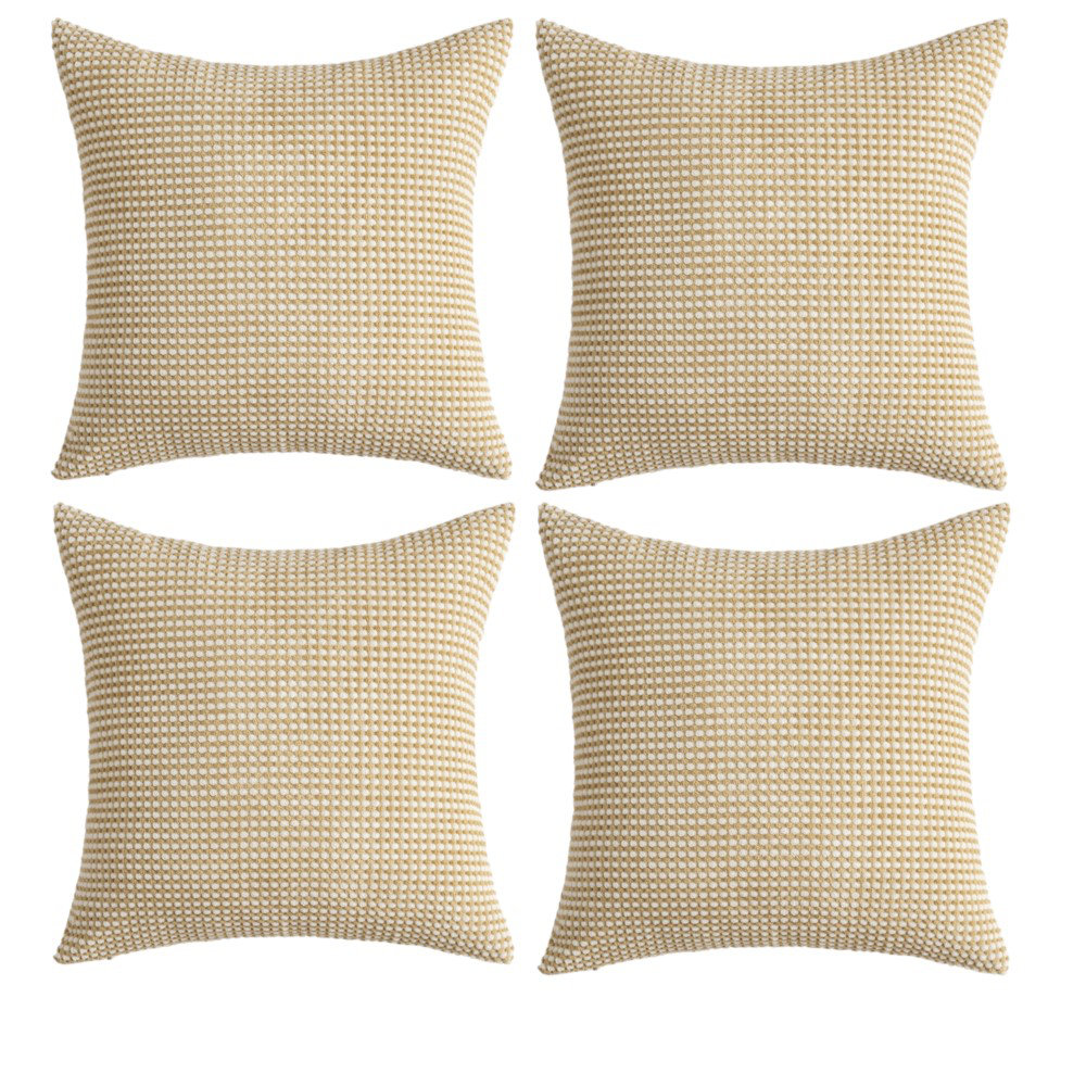 Set Of 4 Throw Corduroy Two Tone Cushion Covers (Set of 4) WARISI 