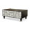 47.24" Black Solid Wood Rectangular Coffee Table