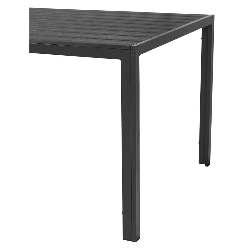Kirisa Rectangular 5 - Piece 4 - Person 150Cm L Outdoor Table Set, Black