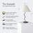 Squiggle 22" LED Table Lamp with Twisting Base and Ivory Empire Shade-98278477