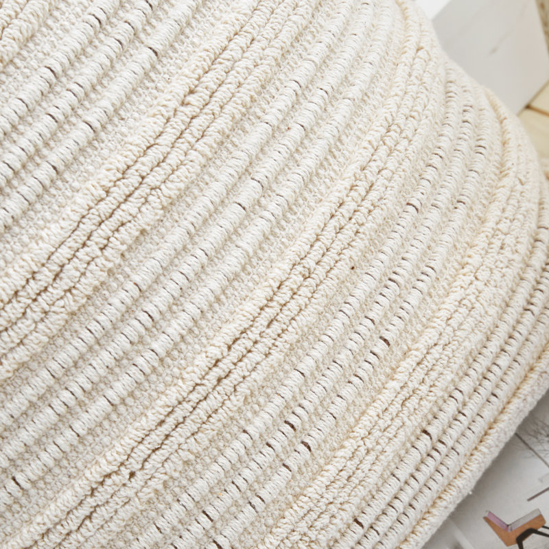 Tufted Stripes Cotton Cushion Cover Cushion, Natural