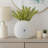 Round Shell Ceramic Vase For Living Room Decor - Stylish Dotted Pattern Flower Vase For Table Centerpiece, Shelf Accent, Or Home Decor-1237249280-1219926694