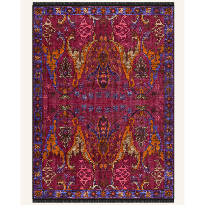 Tapis en coton Heti, Rectangle 5 pi 11 po x 9 pi 3 po