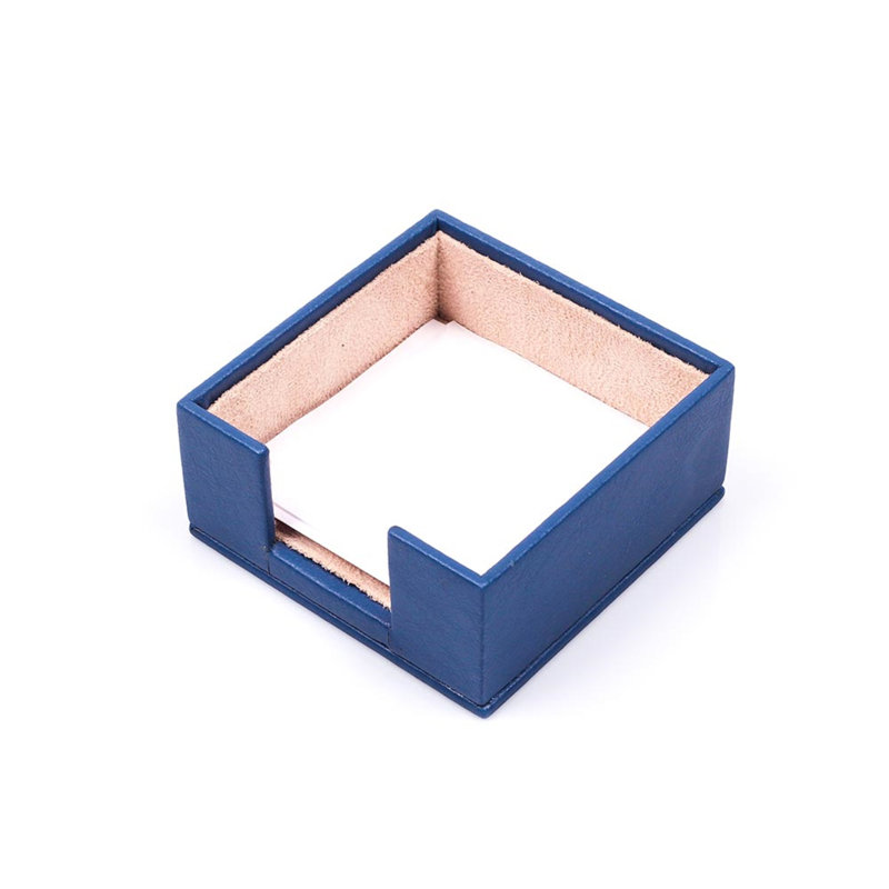 Michieal Leather / Faux Leather Desk Organiser Set, Blue