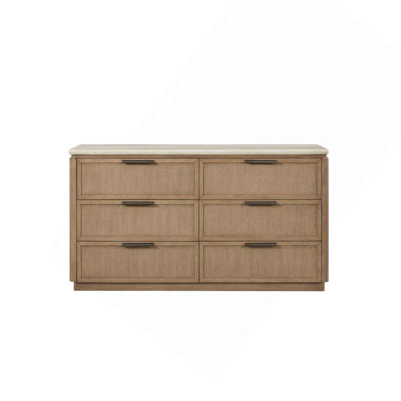 Commode - Façades de tiroirs en corde - Caramel