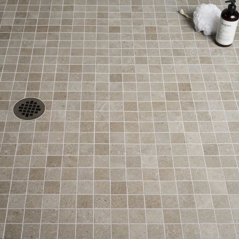 New Rock 2X2 Matte Porcelain Mosaic, Tortora Beige