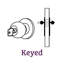 Bowery Knob with Upland Trim Keyed Entry Lock
