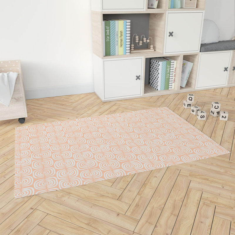 Tapis de jeu The Way, Rectangulaire 3 pi x 5 pi, Pêche / orange