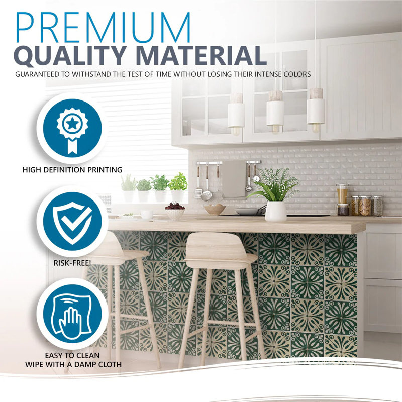 8'' W x 8'' L Vinyl Peel and Stick Mosaic Tile