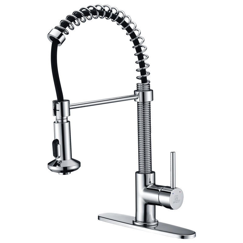 ANZZI Step Series Pull Down Kitchen Faucet, Polished Chrome