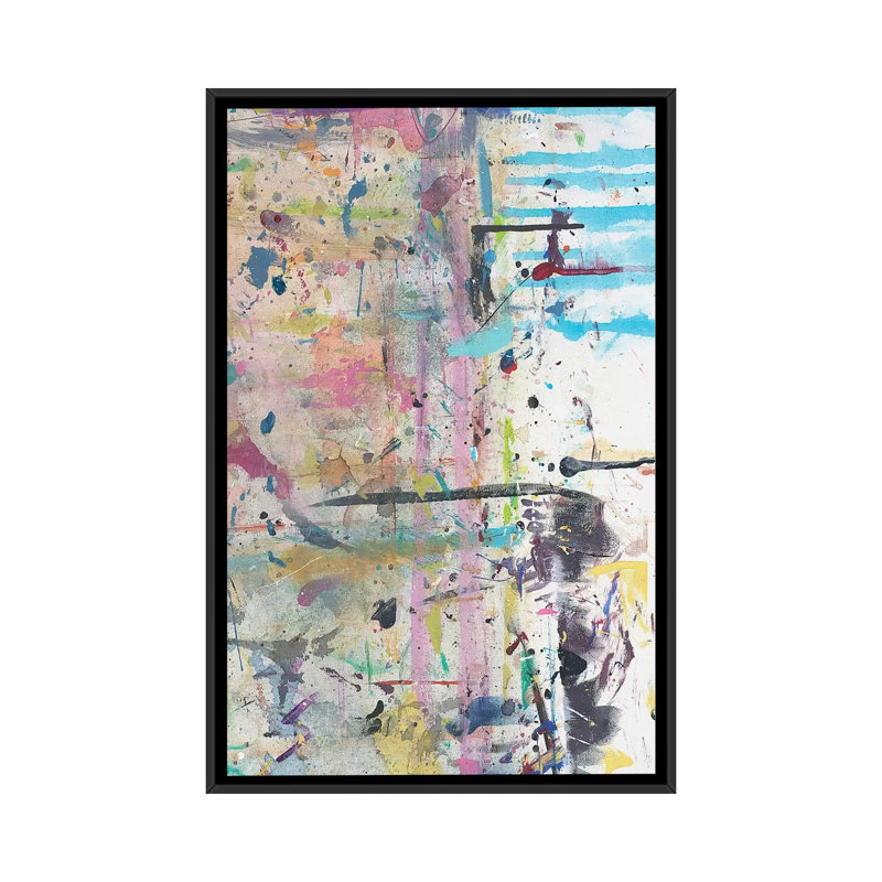 « dc iii », art mural sur toile tendue, H 26 po x l 18 po x P 1,5 po, Toile avec cadre noir, Pas de tapis