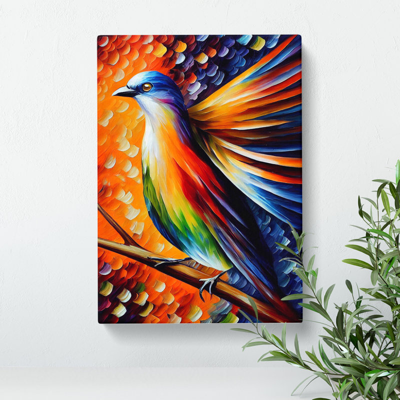 Beauty Of A Bird No.3 - Print, 76cm H x 50cm W x 3cm D, No Matte, Wrapped Canvas