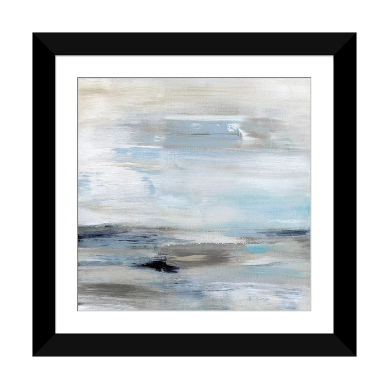 «Gulf Stream», impression sur toile, Papier avec cadre noir, Blanc, H 24 po x l 24 po x P 1 po