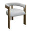 Chaise rembourrée grise et brune-1112046064