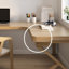 Bureaux en bois massif brun en forme de L-107198179-107198178