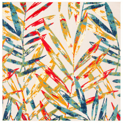 Tapis d'intérieur / extérieur à motif floral Makowski