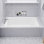 Baignoire carrée en résine blanche à surface solide de 59 po AB9933S de marque ALFI