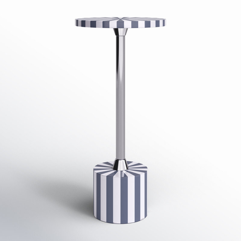 Table de bout à piédestal Dian Sunbury, Gris / argent