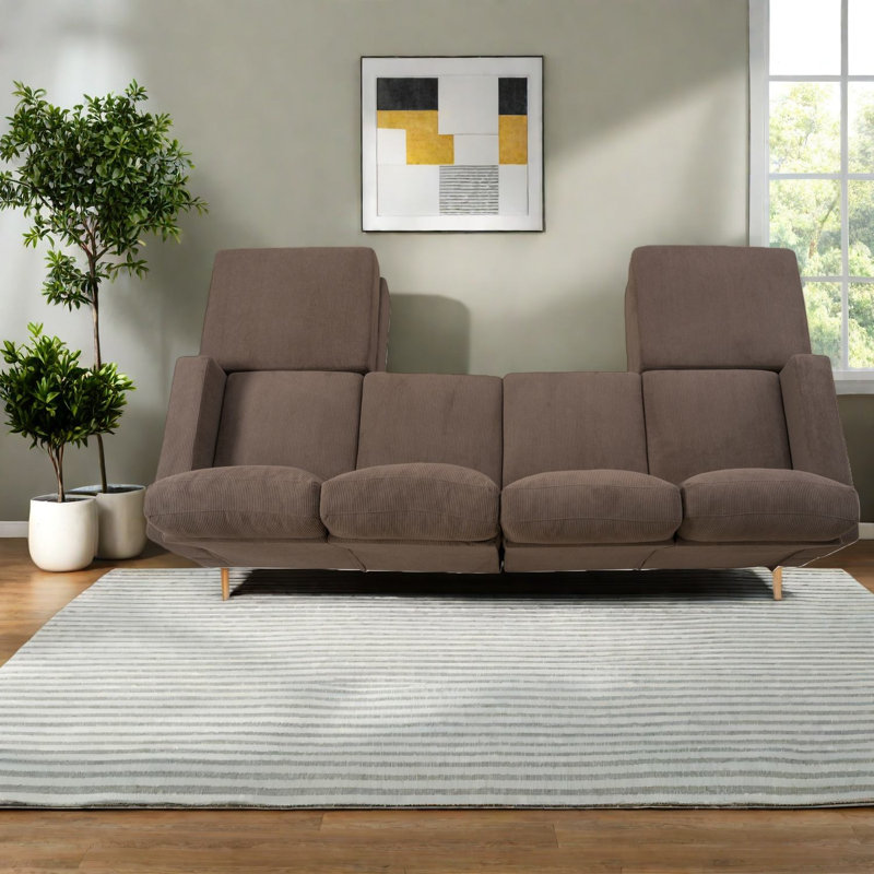 Modular U Shaped Sectionals, Corduroy 98.8 Inch Modern Living Room Sofa