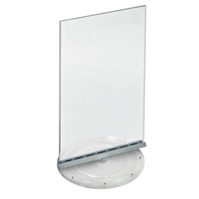 Porte-affiches rotatifs doubles en acrylique : 28 cm (L) x 43 cm (H), ensemble de 2