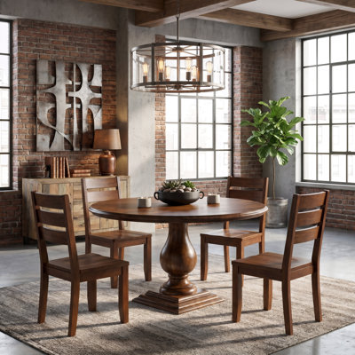 Josiane Round Solid Wood Dining Table