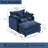 Mercer41 Upholstered 41.7"  Chenille Armchair with Ottoman-758575805
