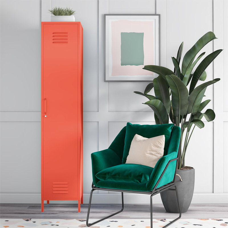 Lamprecht 1 -Door 4 -Shelf, Orange