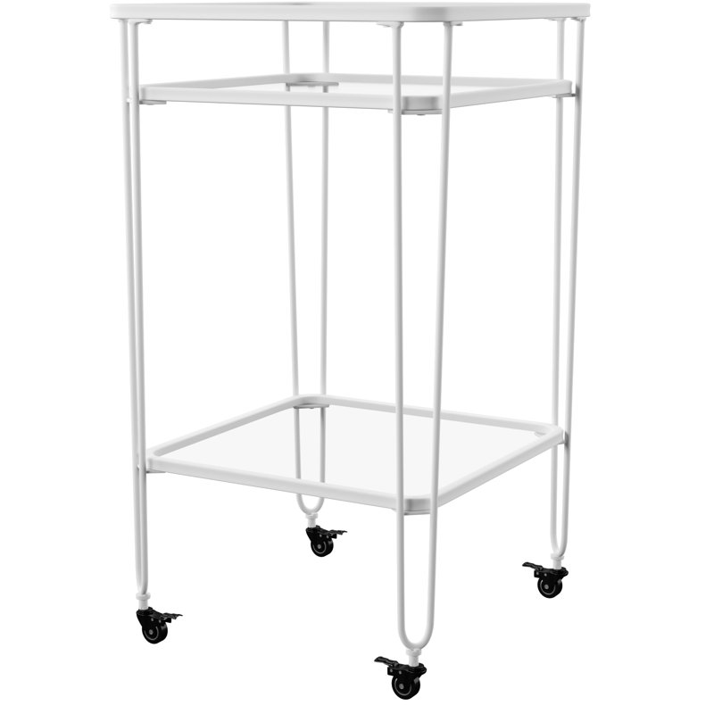 Maisonet Metal Bar Cart, White