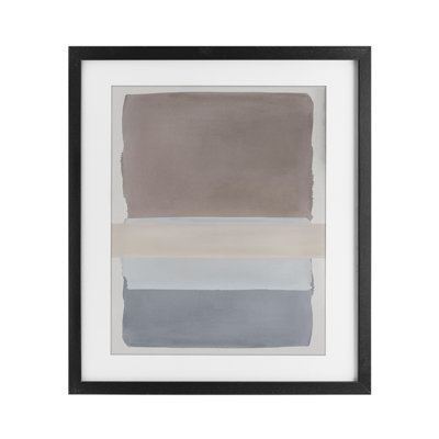 Fun with Blues & Browns Framed Print Under Glass, design by Nina Jacobs