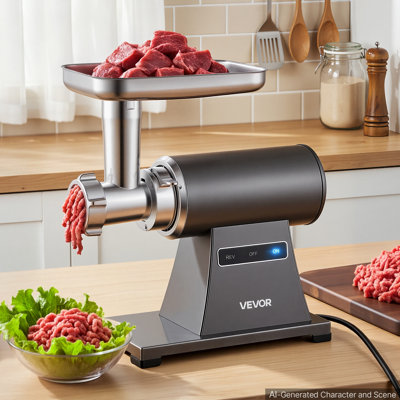Electric Meat Grinder, 3.3-4.4 Lbs/Min 2000W Max, #5 Home Meat Mincer with 3 Grinding Plates, Sausage Stuffing Tube & Kubbe Kit, 300W Steel Sausage Meatballs Maker for Home Kitchens