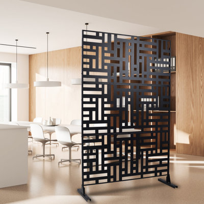 Brown Metal Privacy Screen 76" H48" W. For Deck, Balcony, Patio Privacy. Outdoor & Indoor. , Rust- Construction. Versatile Placement Options. Simple Setup Structure. Placement.