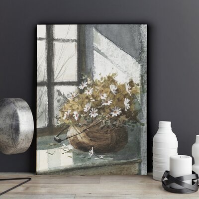 Charlton Home® Daisies In The Window On Canvas Print & Reviews | Wayfair