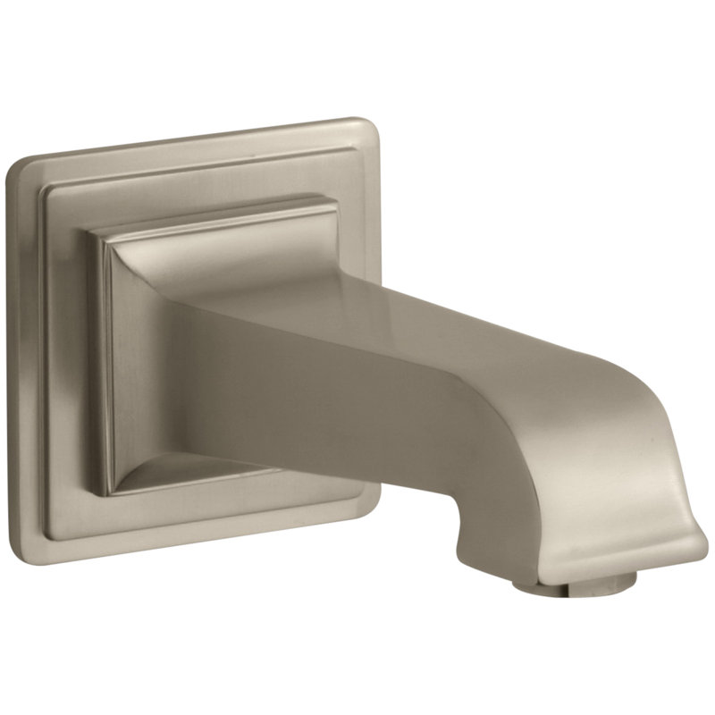 Pinstripe Pure Pure Wall-Mount, 6-7/8" Non-Diverter Bath Spout, Vibrant Brushed Bronze