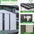 Grey Metal Storage Shed For Lawn - 10x8 Ft Galvanized Steel With Lockable Doors, Garden, Patio Sloped Roof Your Belongings In Patio, Backyard, Lawn,-118112014-118112019