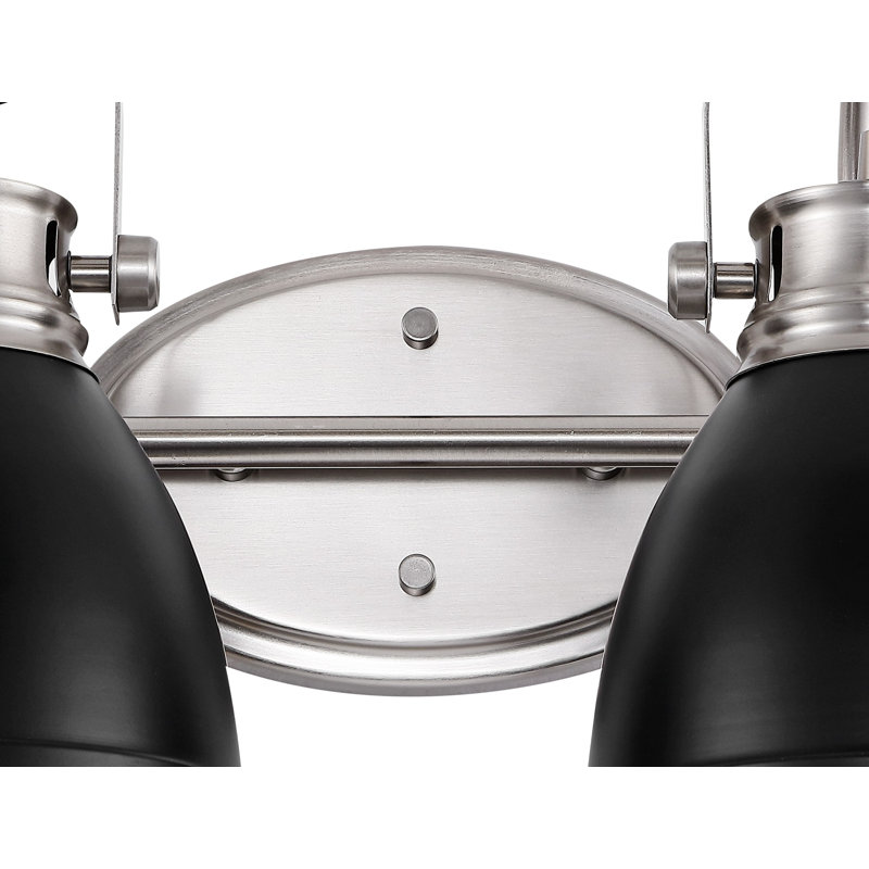  Éclairage pour meuble-lavabo Lejuan, Noir, Nickel, 2